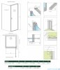 Radaway Nes Black Kdj I Frame kabina 100x90cm prawa rysunek techniczny